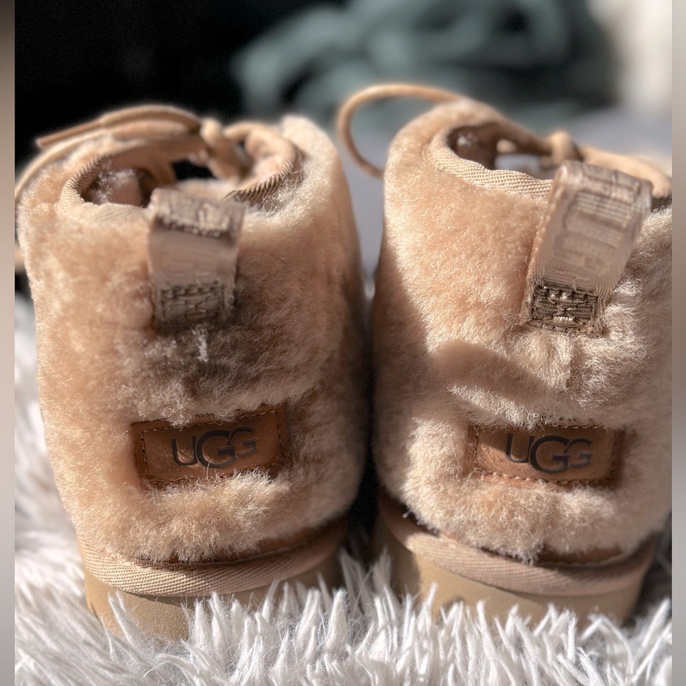 Fluffy UGG boots. Size 6.